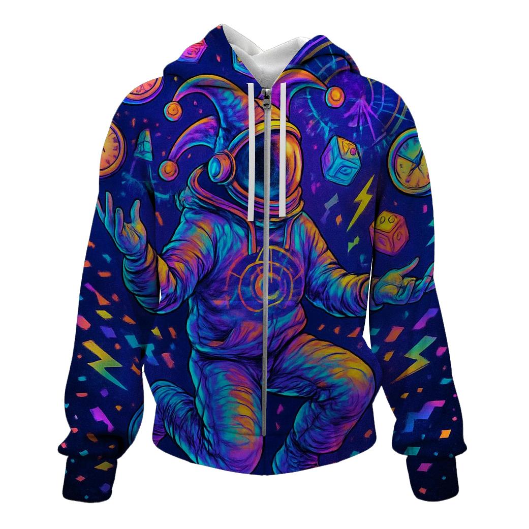Chaotic Constellation Carnival zip-up hoodies