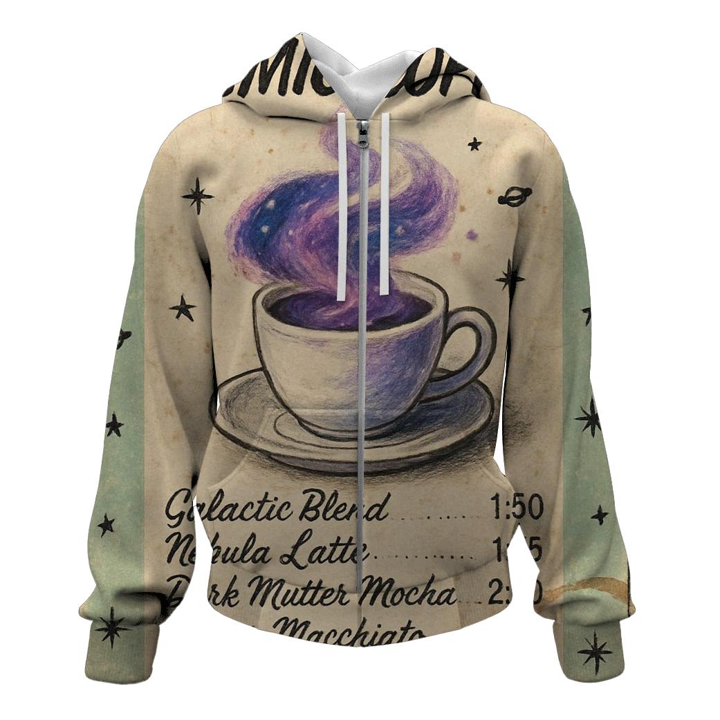 Nebula Diner Coffee Menu heavyweight hoodies