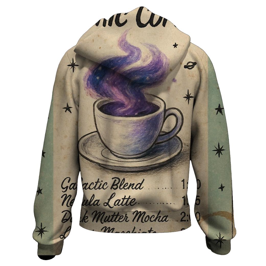 Nebula Diner Coffee Menu heavyweight hoodies