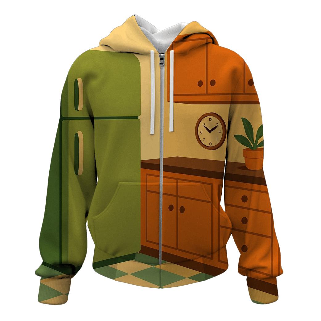 Retro Kitchen Checkerboard Charm designer hoodies