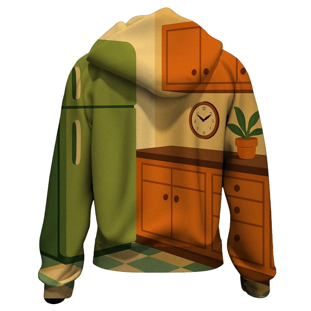 Retro Kitchen Checkerboard Charm designer hoodies