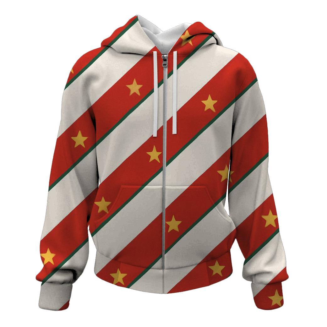 Candy Cane Stripes And Stars printed hoodies