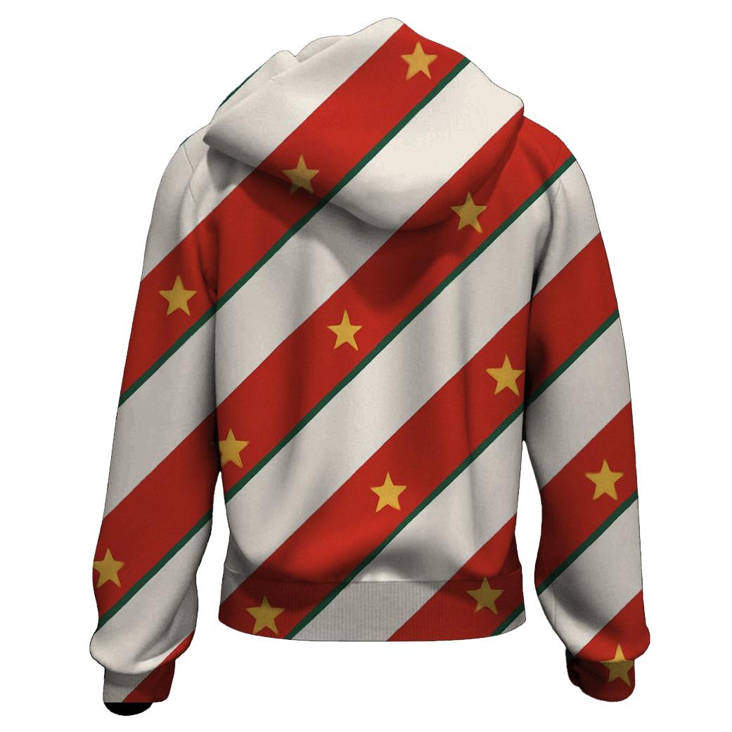 Candy Cane Stripes And Stars printed hoodies