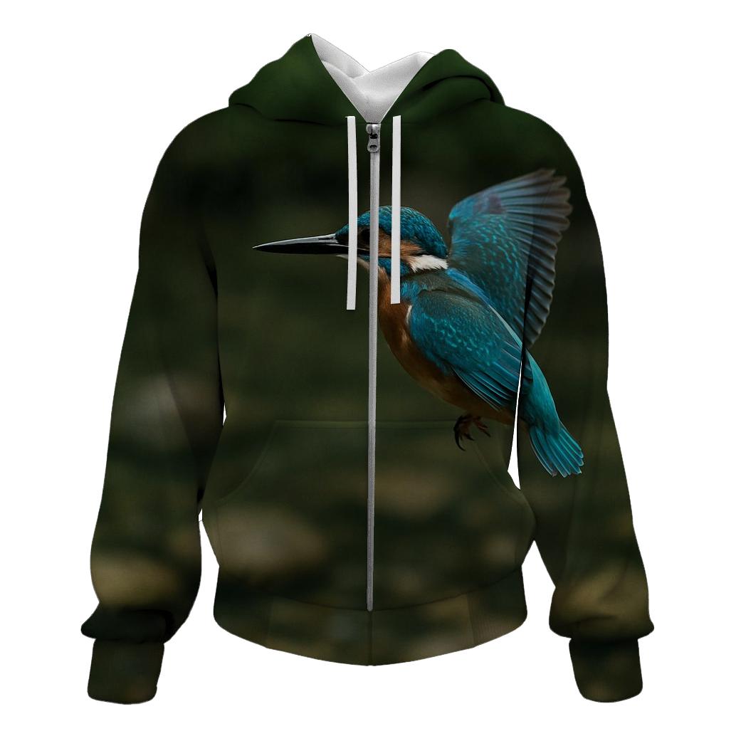 Kingfisher Hovering Above Stream custom hoodies