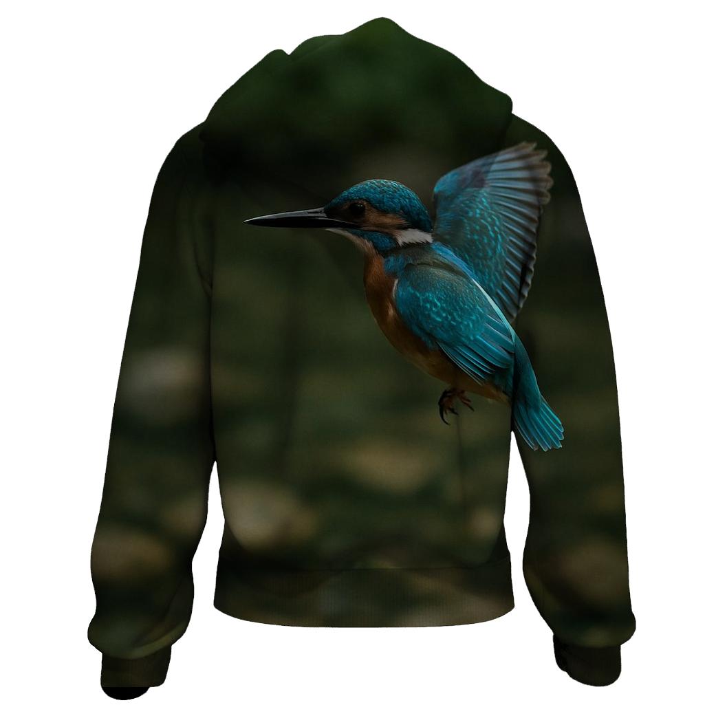 Kingfisher Hovering Above Stream custom hoodies