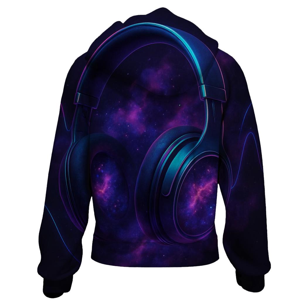Holographic Headphone Nebula hoodie designs