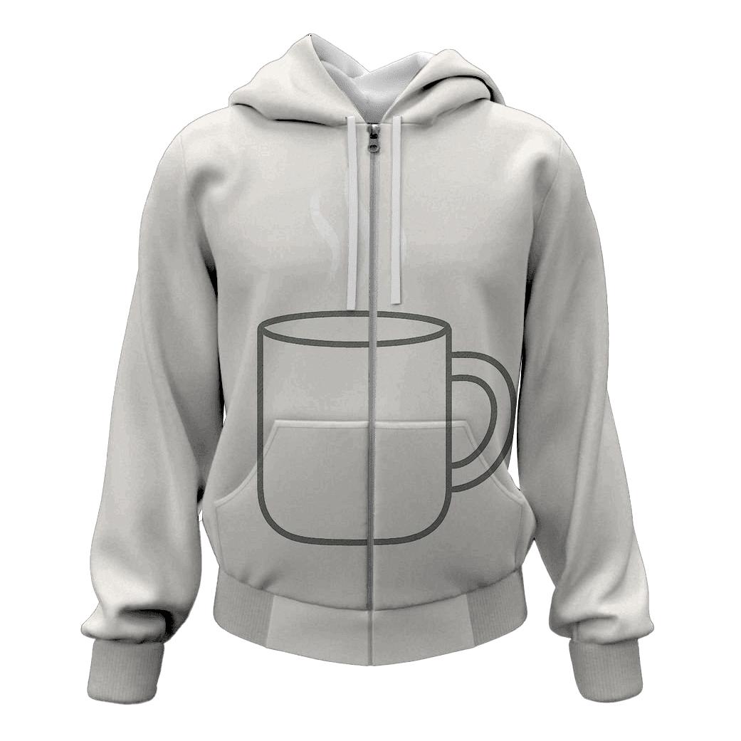 Frosted Mug Outline heavyweight hoodies