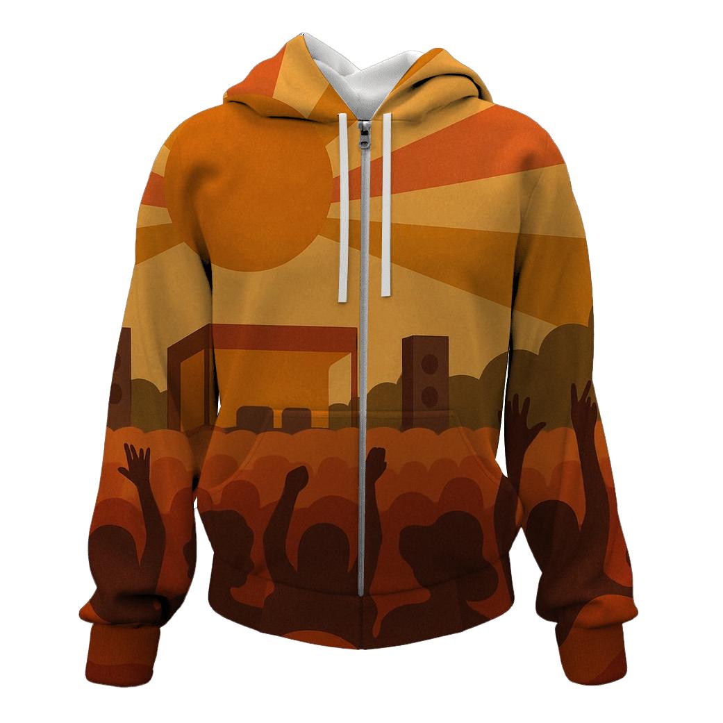 Sunburst Festival Crowd Waves hoodie styles