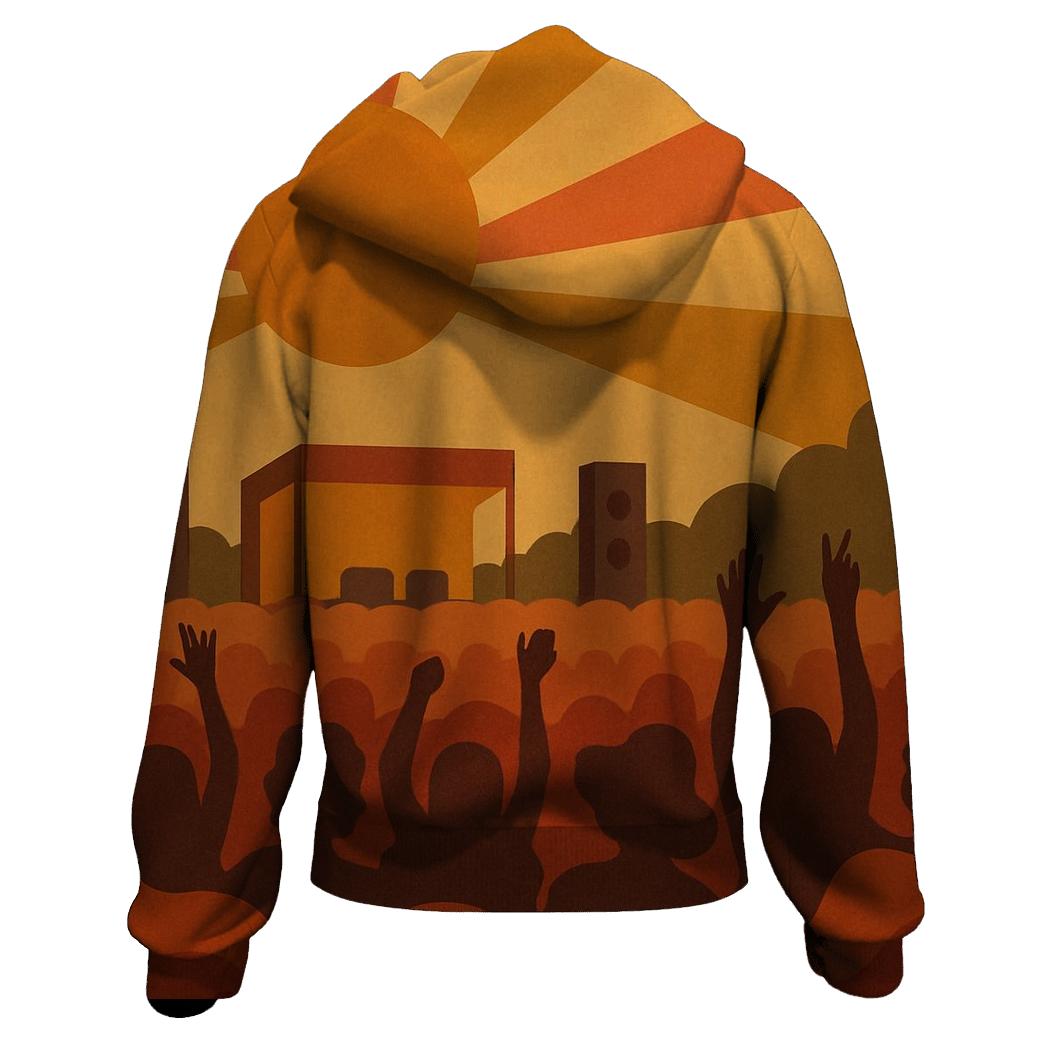 Sunburst Festival Crowd Waves hoodie styles