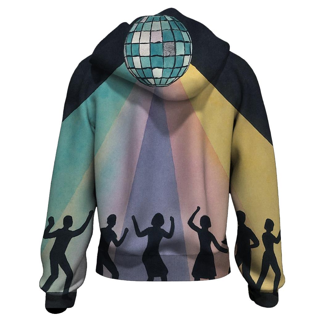 Disco Prism Rain printed hoodies
