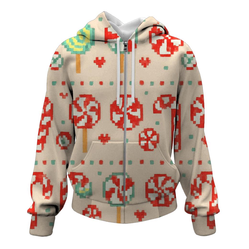 Candy Cane Carousel Bands Design graphic hoodies