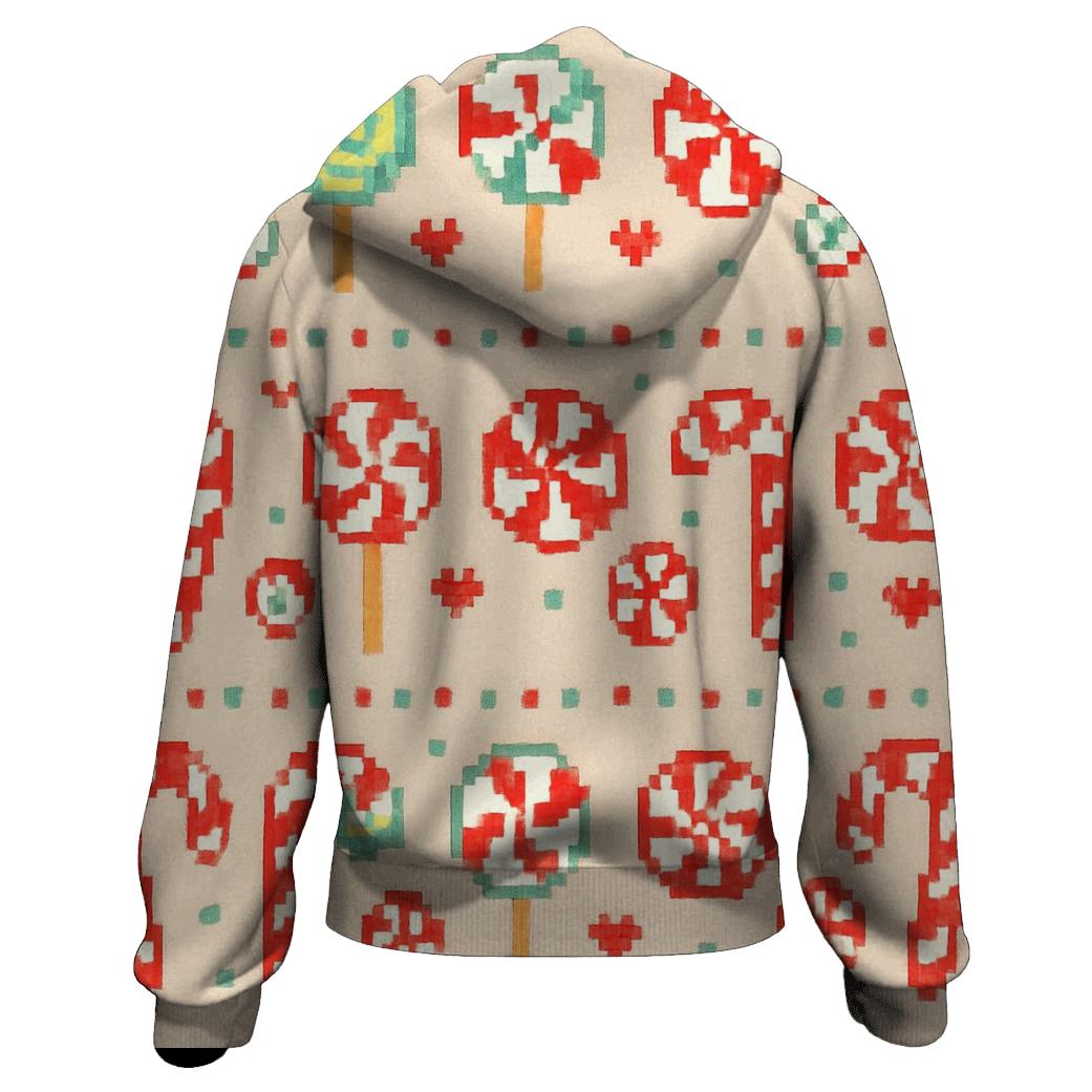 Candy Cane Carousel Bands Design graphic hoodies