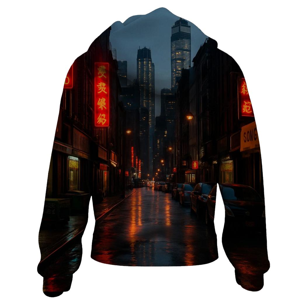 Chinatown Street Framing The Financial District premium hoodies