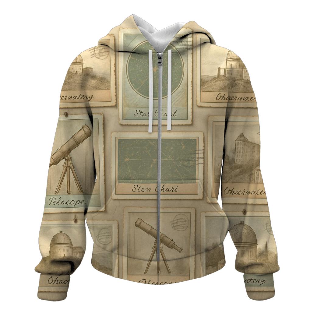 Vintage Observatory Postcard Wall custom hoodies