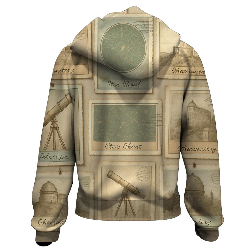 Vintage Observatory Postcard Wall custom hoodies