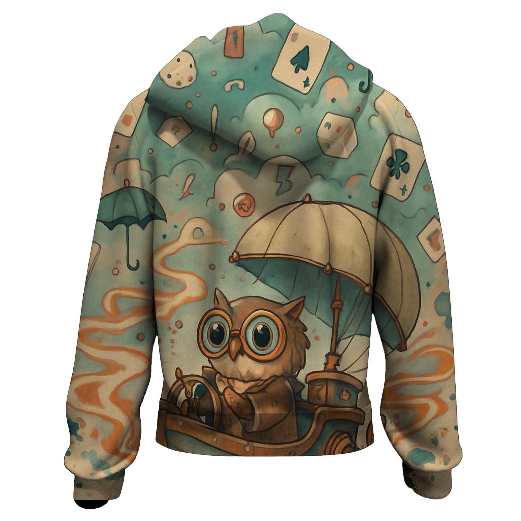 Whimsy Storm Airship printed hoodies