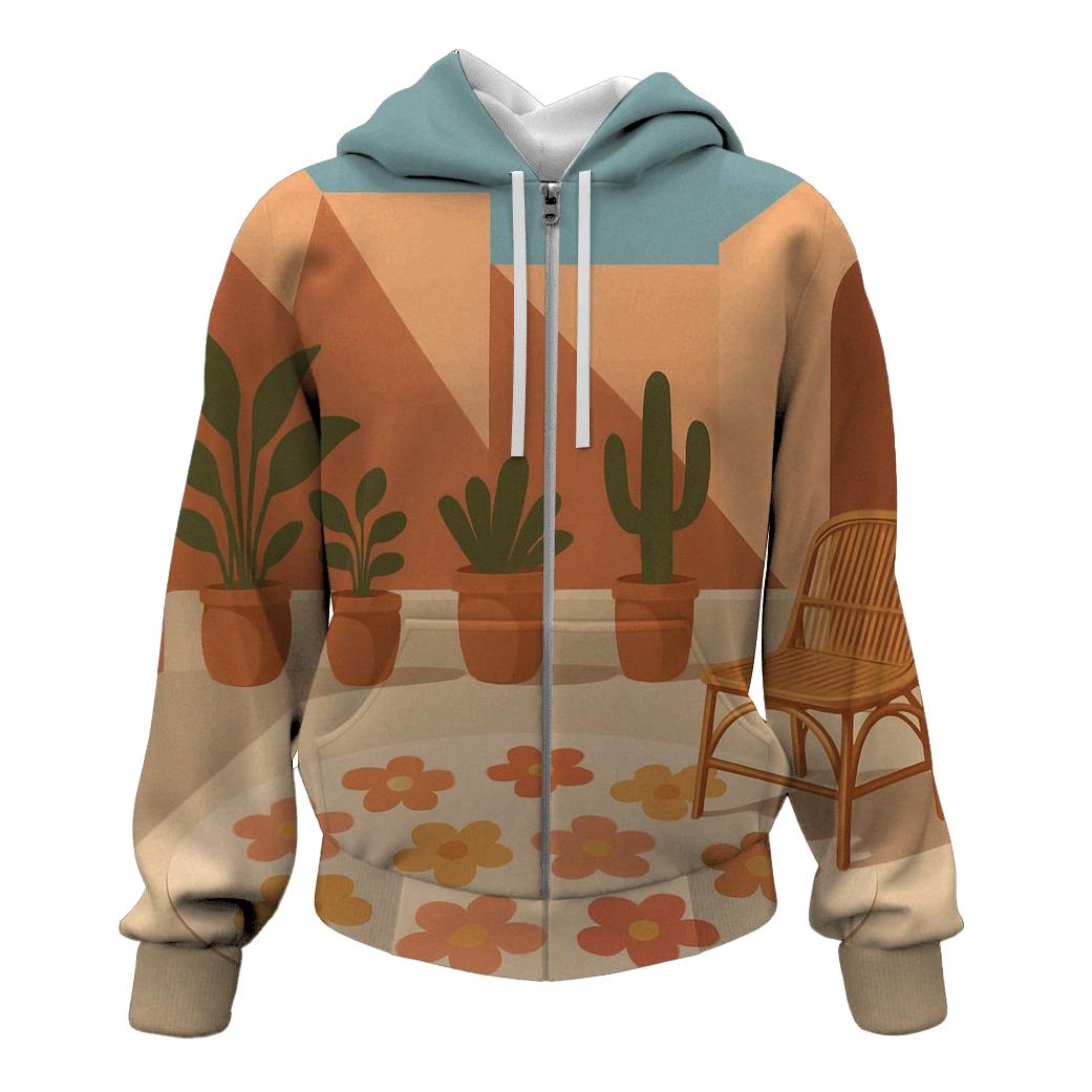 Flower Power Courtyard Retreat hoodie designs