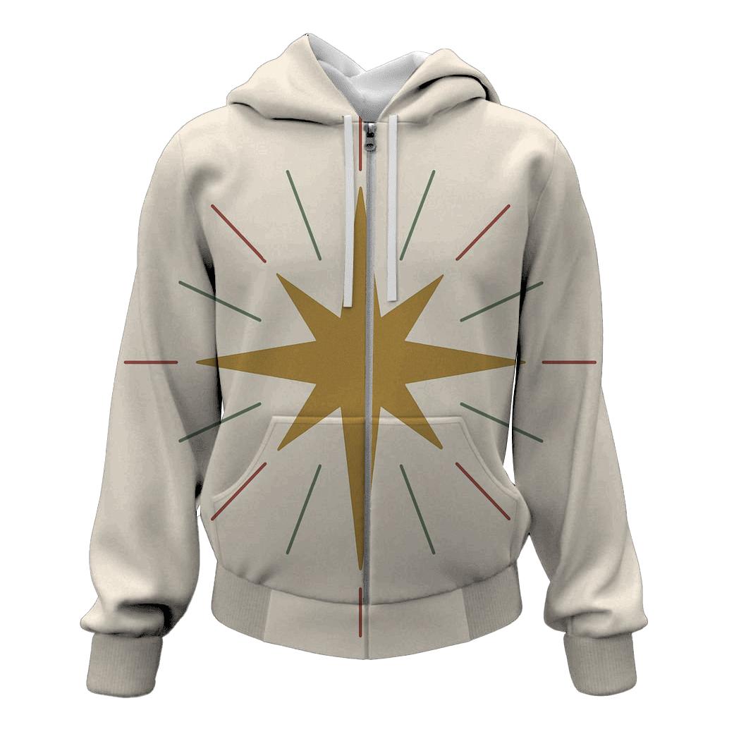 Minimal Nativity Starburst printed hoodies