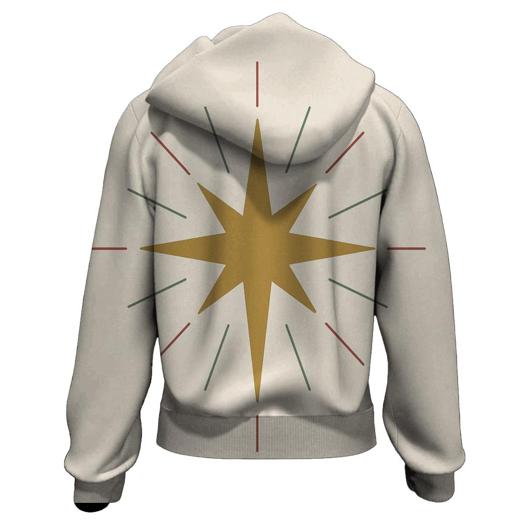 Minimal Nativity Starburst printed hoodies