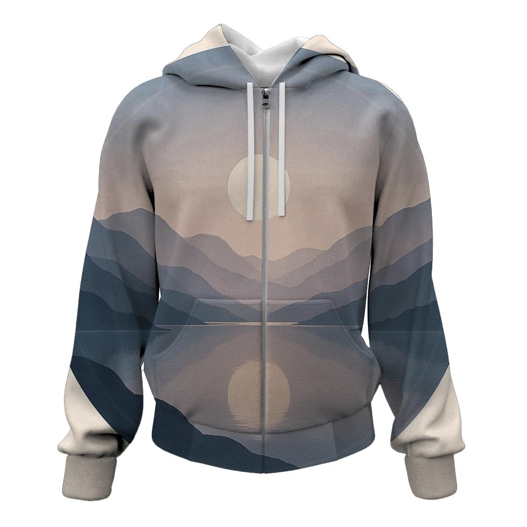 Mountain Stillness Circle hoodie trends