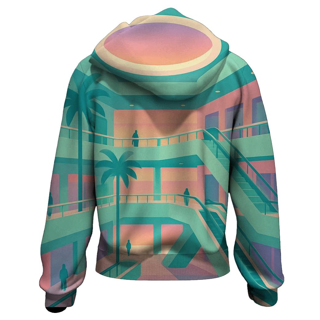 Vaporwave Mall Atrium designer hoodies