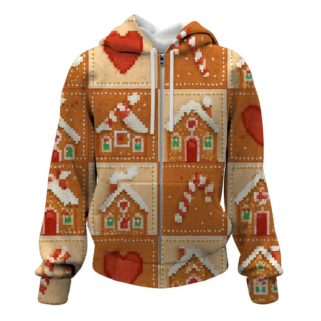 Gingerbread Chimney Patchwork Design hoodie designs