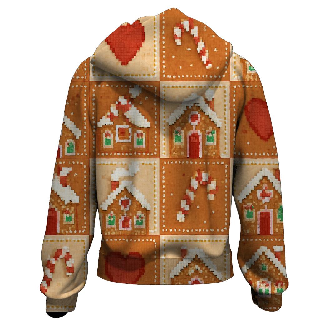 Gingerbread Chimney Patchwork Design hoodie designs
