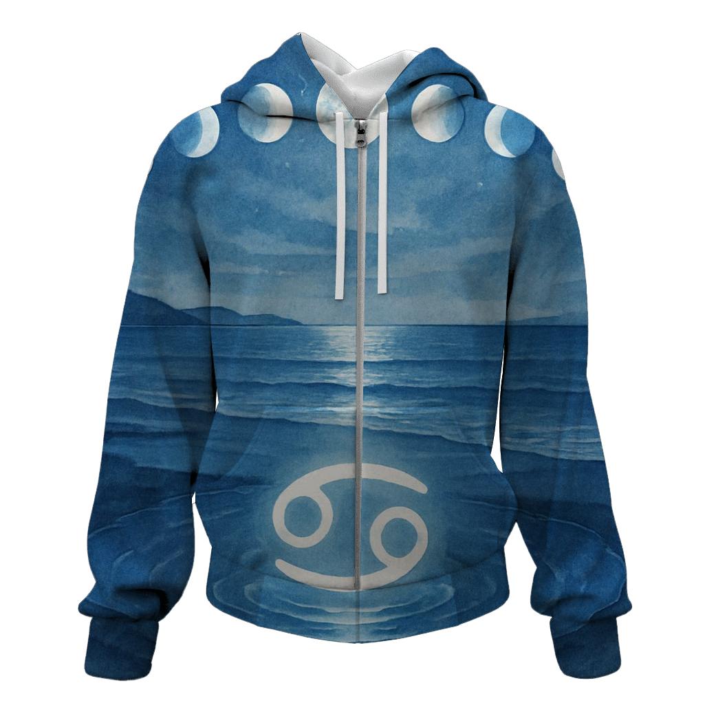 Lunar Phases Cancer Tide Ritual heavyweight hoodies