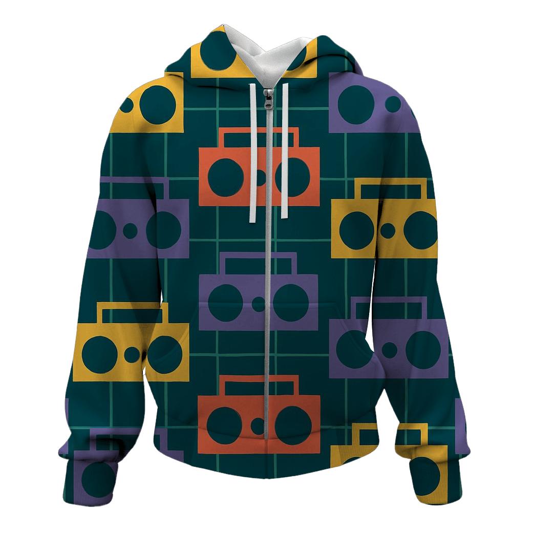 Boombox Street Grid graphic hoodies