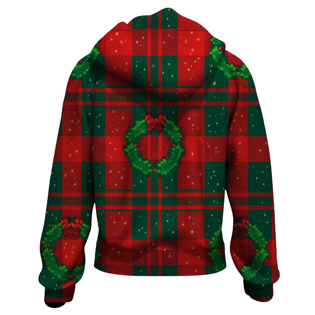 Holly Crown Confetti Plaid Design designer hoodies