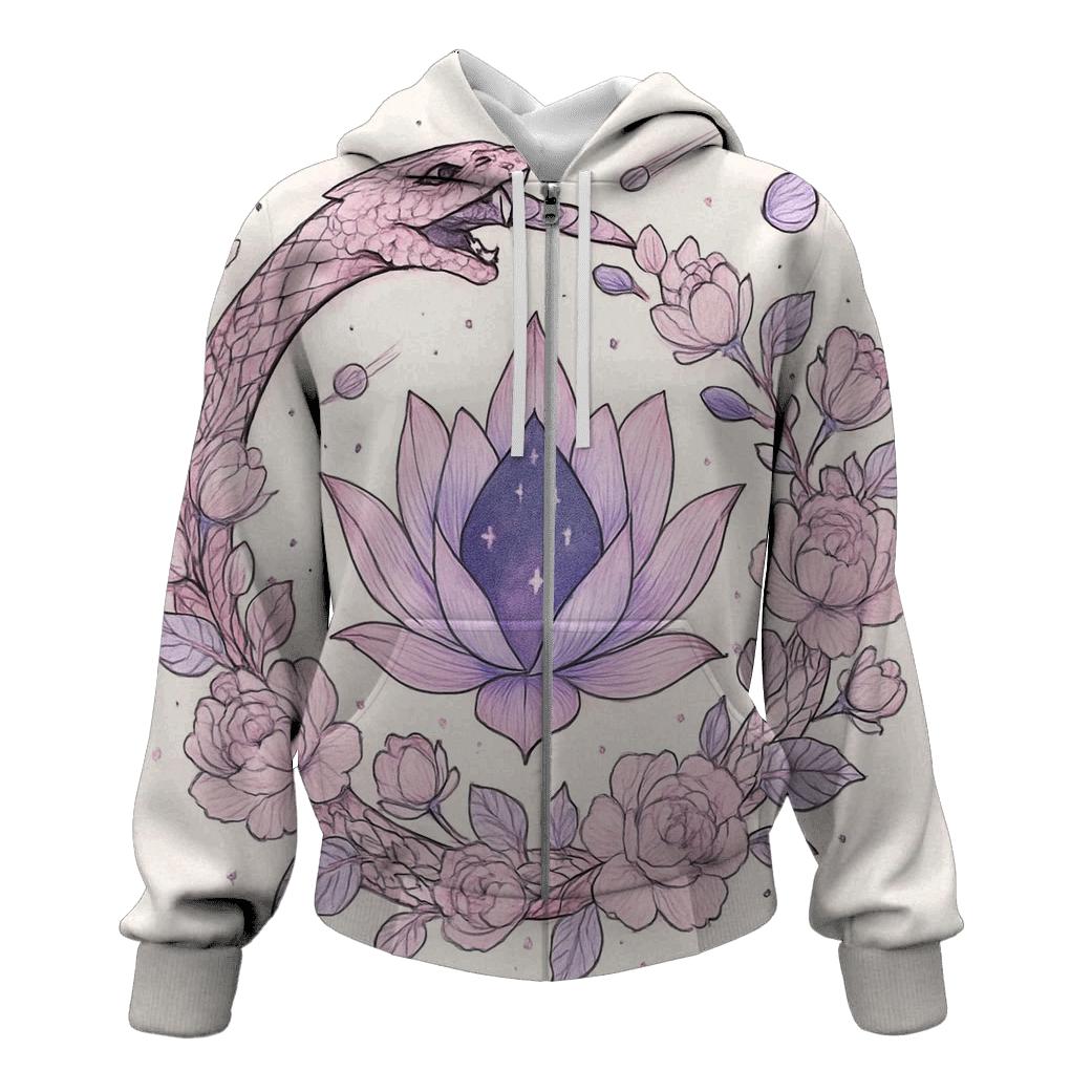Cosmic Garden Ouroboros graphic hoodies