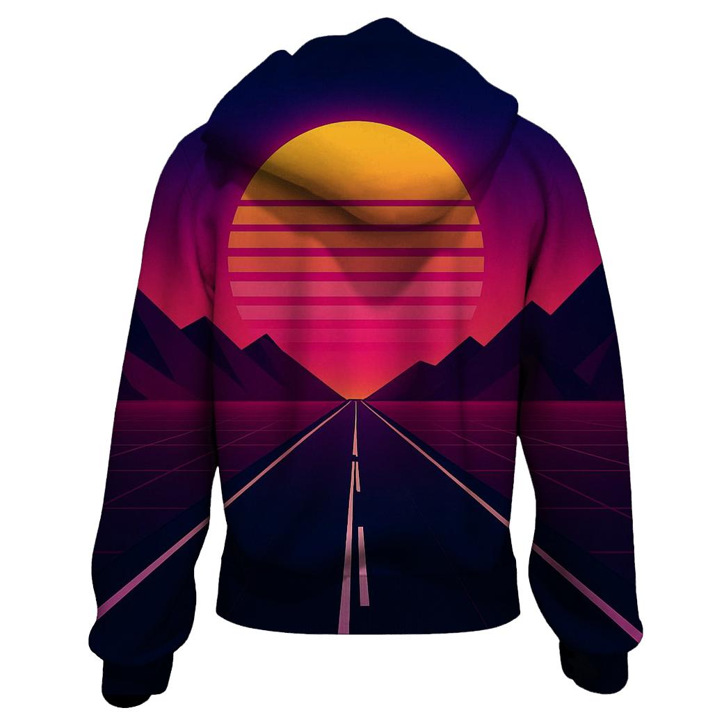 Synthwave Desert Highway hoodies fashion