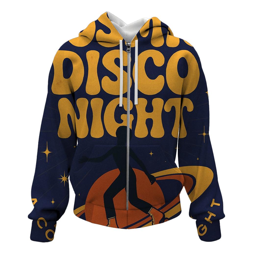 Seventies Cosmic Roller Disco Poster heavyweight hoodies