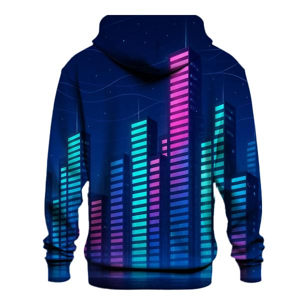 Neon Equalizer Skyline pullover hoodies