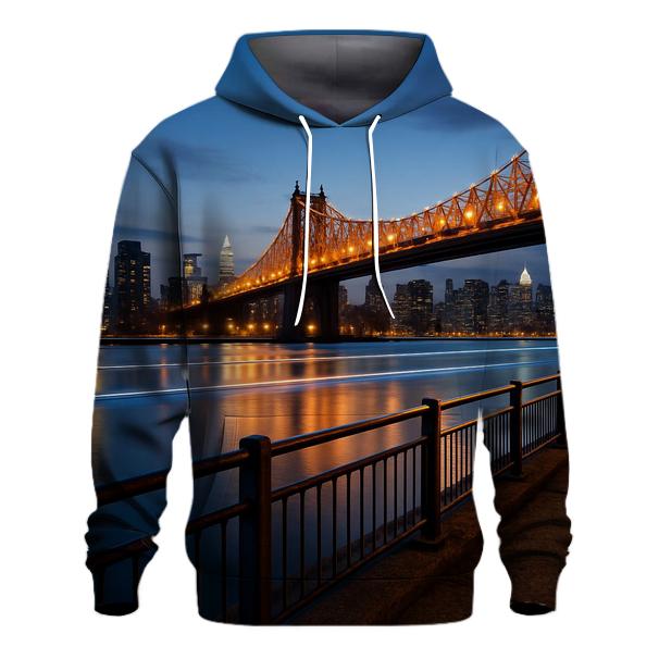 Queensboro Bridge Twilight Reflection hoodie styles