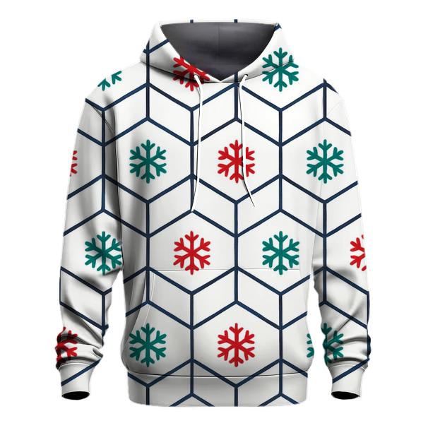Snowflake Lattice Noel zip-up hoodies