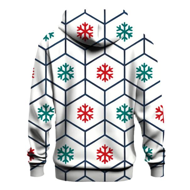 Snowflake Lattice Noel zip-up hoodies