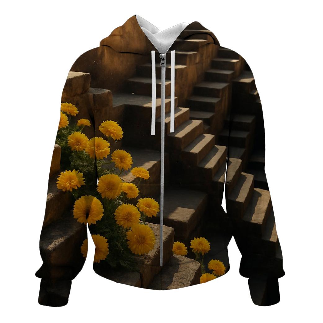 Desert Marigolds At Ancient Stepwell hoodie trends