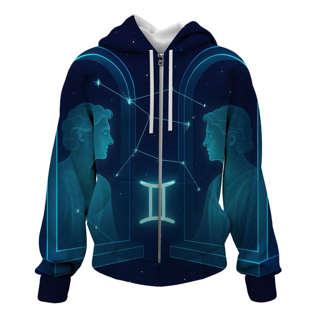 Gemini Twin Mirrors Star Portal heavyweight hoodies