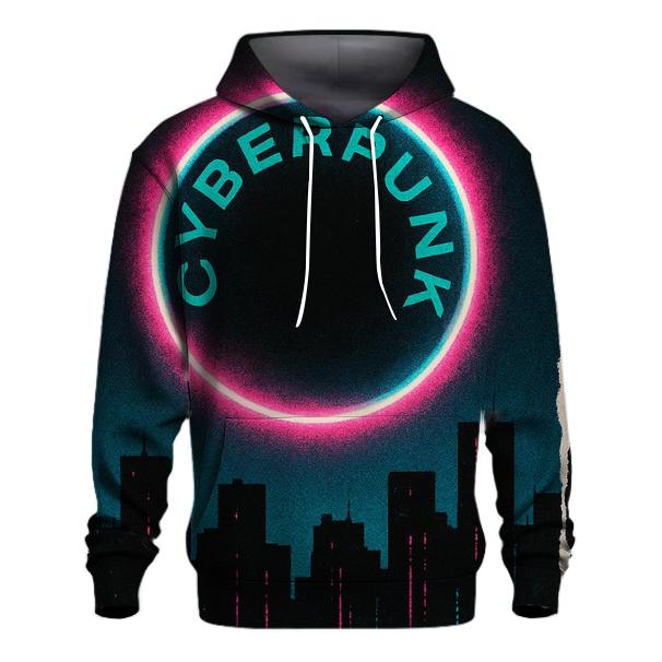 Neon Eclipse Street Poster printed hoodies
