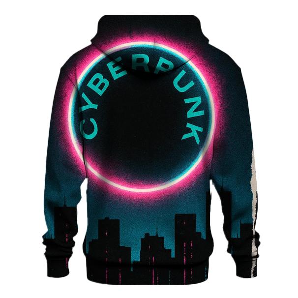 Neon Eclipse Street Poster printed hoodies