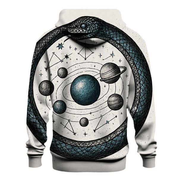 Celestial Circuit Ouroboros designer hoodies