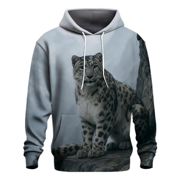 Snow Leopard On Cliff Ledge hoodie trends