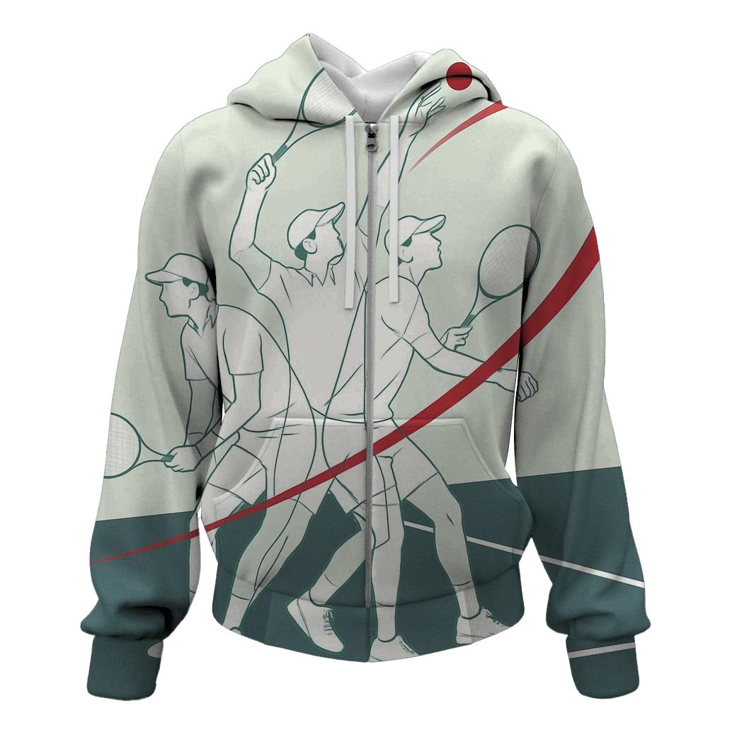 Lightning Fast Tennis Serve Motion Study heavyweight hoodies