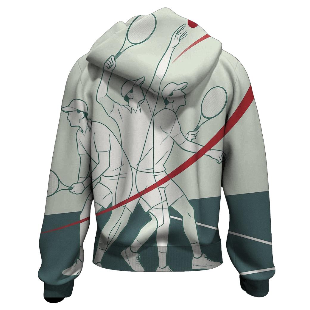 Lightning Fast Tennis Serve Motion Study heavyweight hoodies