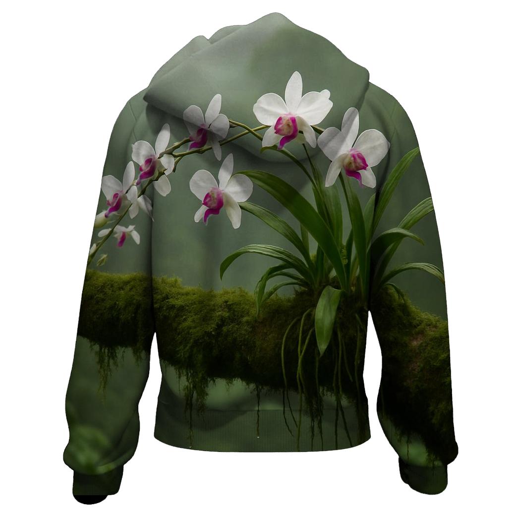 Wild Orchids In Misty Cloud Forest lightweight hoodies