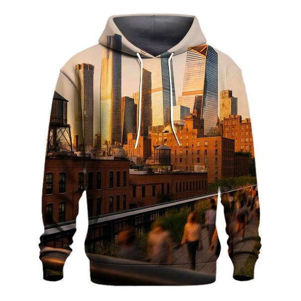 Hudson Yards Golden Hour From The High Line embroidered hoodies