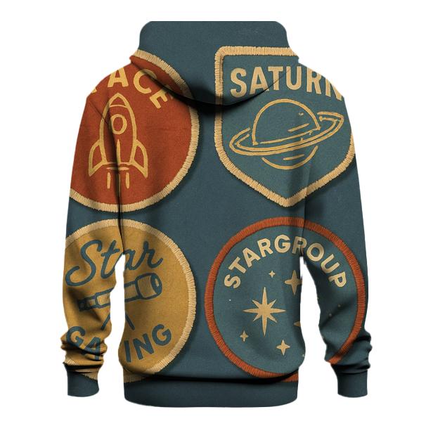 Retro Space Camp Badge Set heavyweight hoodies