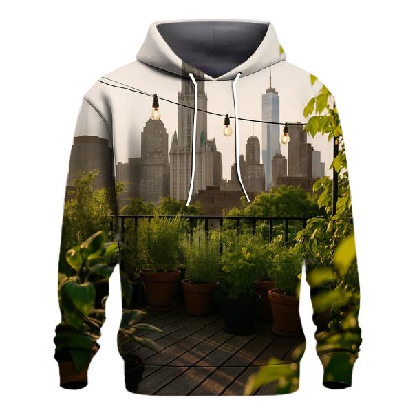 Brooklyn Rooftop Garden With Downtown View hoodie trends