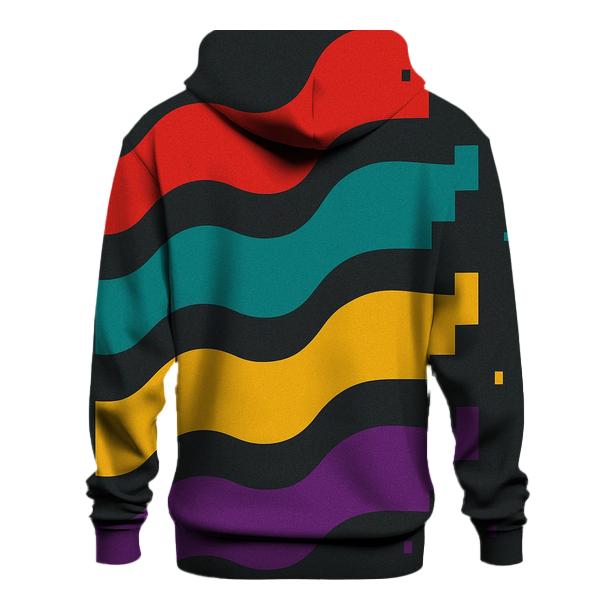 Retro TV Signal Waves hoodie styles